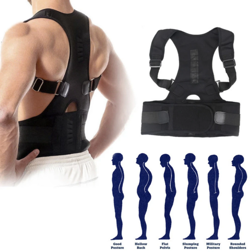 Posture Corrector Support Magnetic Back Shoulder Brace Belt Band For